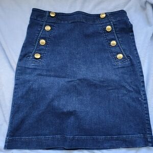 Ann Taylor Blue 10  Denim Skirt - 10 - Classic